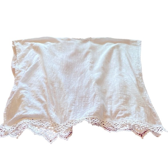 Chico’s Ladies Sleeveless White Gauzy Cotton/Lace/Embroidered Cardigan- Size S/M - Picture 9 of 10